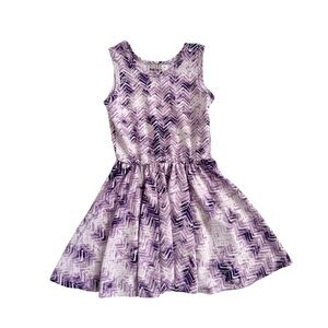 DotDotSmile purple sleeveless geometric twirl dress 2T